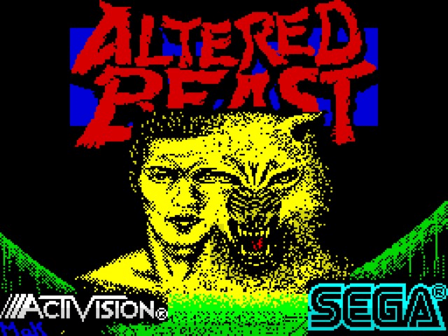 Altered Beast title screen for ZX Spectrum